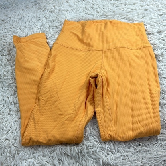Lululemon Align Ribbed High-Rise Pant 25" Mango Dream - Picture 1 of 5